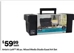 Michaels Artist's Loft 90 pc. mixed media Studio easel Art Set offer