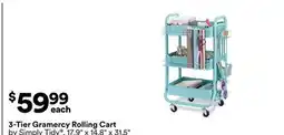 Michaels 3-Tier Gramercy rolling Cart by Simply Tidy offer