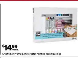 Michaels Artist's Loft 39 pc. Watercolor Painting Technique Set offer