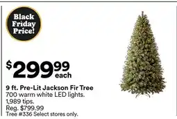 Michaels 9 ft. Pre-Lit Jackson Fir Tree offer
