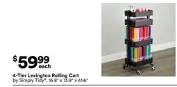 Michaels 4-Tier Lexington rolling Cart by Simply Tidy offer