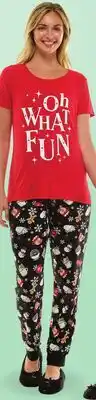 Family Dollar Ladies' or Men's Holiday Sleep Tops or Pants offer
