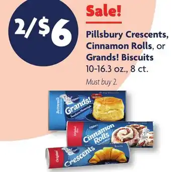 Family Dollar Pillsbury Crescents, Cinnamon Rolls, or Grands! Biscuits offer
