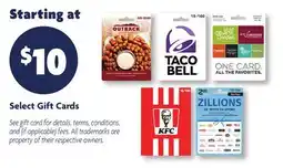Family Dollar Select Gift Cards offer