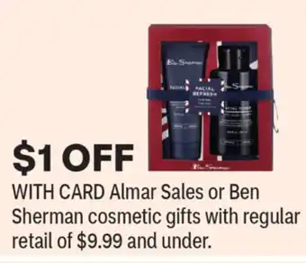 CVS Almar Sales or Ben Sherman cosmetic gifts offer