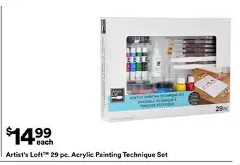 Michaels Artist's Loft 29 pc. Acrylic Painting Technique Set offer
