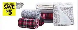 Dollar General Comfort Bay Blankets or Throws offer