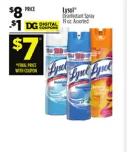 Dollar General Lysol Disinfectant Spray offer