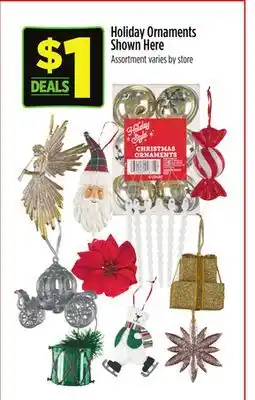 Dollar General Holiday Ornaments Shown Here offer