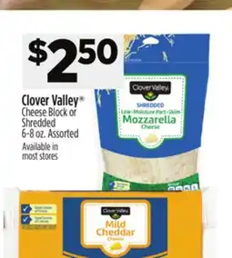 Dollar General Clover Valley Cheese Block or Shredded offer