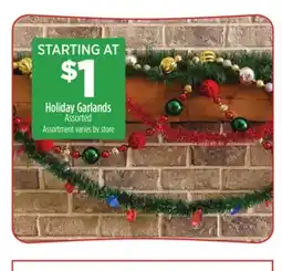 Dollar General Holiday Garlands offer