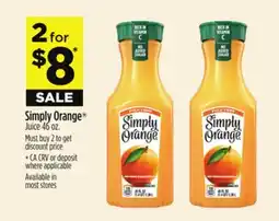 Dollar General SimplyOrange Juice offer
