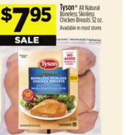 Dollar General Tyson All Natural Boneless Skinless Chicken Breasts offer