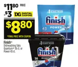 Dollar General Finish Dishwashing Tabs Quantum or Power offer
