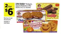 Dollar General Little Debbie Multipacks, Seasonal Multipacks or Mini Muffins offer