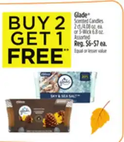 Dollar General Glade Scented Candles or 3-Wick offer