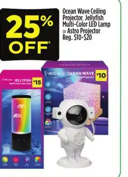 Dollar General Ocean Wave Ceiling Projector, Jellyfi sh Multi-Color LED Lamp or Astro Projector offer