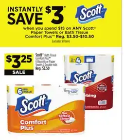 Dollar General Scott Paper Towels or Bath Tissue Comfort Plus offer