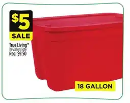 Dollar General True Living 18 Gallon Tote offer