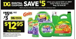Dollar General Gain Flings! , Super Flings! , Fireworks or Liquid Laundry Detergent offer