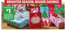 Dollar General Holiday Wrapping Paper, Bags, Tissue Paper, Bows, Boxes or Gift Tags offer