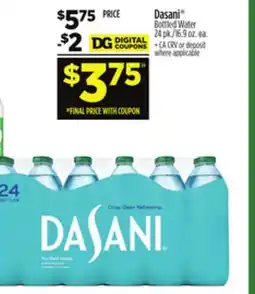 Dollar General Dasani Bottled Water offer