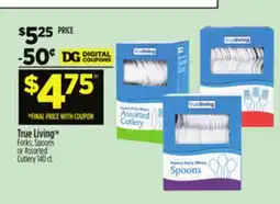 Dollar General True Living Forks, Spoons or Assorted Cutlery offer
