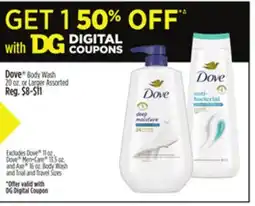 Dollar General Dove Body Wash offer
