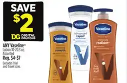 Dollar General ANY Vaseline Lotion offer