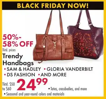 Boscov's Trendy Handbags offer