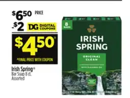 Dollar General Irish Spring Bar Soap offer