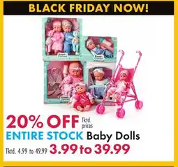 Boscov's ENTIRE STOCK Baby Dolls offer