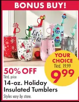 Boscov's 14-oz. Holiday Insulated Tumblers offer