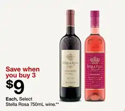 Target Select Stella Rosa 750mL wine offer