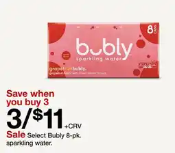 Target Select Bubly 8-pk. sparkling water offer
