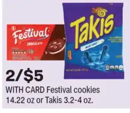 CVS Festival cookies 14.22 oz or Takis 3.2-4 oz offer