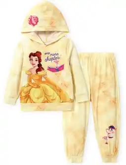 Walmart Princess Belle Elsa Hoddie and Jogger 2Pcs Outfits Set Toddler to Big Girl Size 3-10 offer