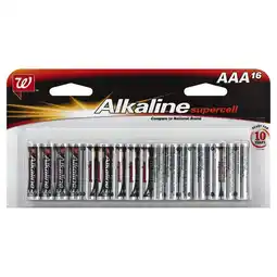 Walgreens Alkaline Supercell Batteries AAA offer