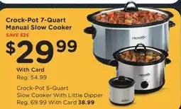 Kroger Crock-Pot 7-Quart Manual Slow Cooker offer