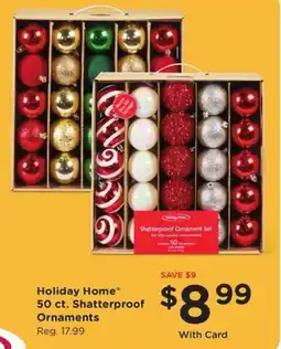 Kroger Holiday Home Shatterproof ornaments offer