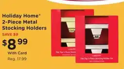 Kroger Holiday home metal stocking holders offer