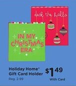 Kroger Holiday Home Gift Card Holder offer