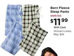 Kroger Born Fleece Sleep Pants offer