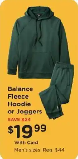 Kroger Balance Fleece Hoodie or Joggers offer
