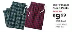 Kroger Dip Flannel Sleep Pants offer