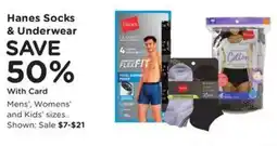 Kroger Hanes Socks & Underwear offer