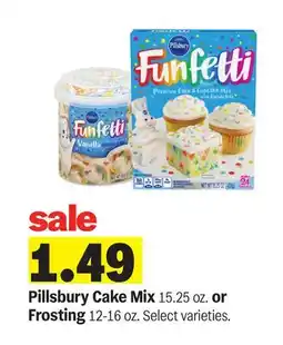 Meijer Pillsbury Cake Mix 15.25 oz. or Frosting 12-16 oz offer