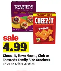 Meijer Cheez-It, Town House, Club or Toasteds Family Size Crackers offer