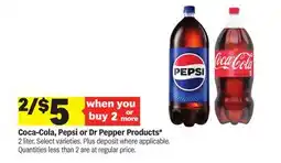Meijer Coca-Cola, Pepsi or Dr Pepper Products offer