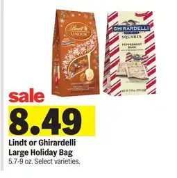 Meijer Lindt or Ghirardelli Large Holiday Bag offer